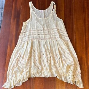 Free People Cream Sleeveless Tunic